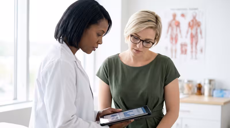 Local Clinic Options and Wider Kent Coverage: A doctor and patient during a consultation Doctor and patient consultation for Local Clinic Options and Wider Kent Coverage - New Patients Welcome At Ashford: Private...
